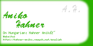 aniko hahner business card